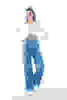 Mavi Yüksek Bel Pileli Palazzo Pantolon 0102066.16 