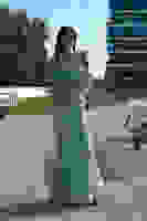 Mint Kayık Yaka Simli Uzun Kol Abiye 9705266.27 Mint