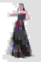 Mor Straplez Yaka Yırtmaçlı Eteği Fırfırlı Abiye 9705163.03 