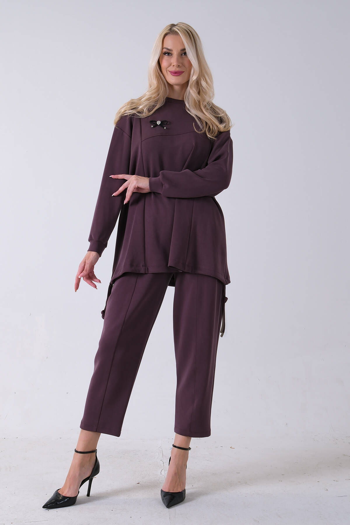 Mürdüm Bisiklet Yaka Tunik Pantolonlu Takım 4577261.21 - Ardanewline (1)