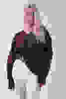 Mürdüm V Yaka Beli Lastikli Triko Kazak 46892623.21 Mürdüm