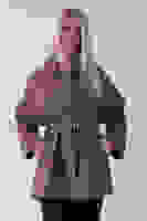 Mürdüm Yaka 2 Düğme Kapamalı Yandan Cepli Kemerli Kaban 4578039.21 Mürdüm