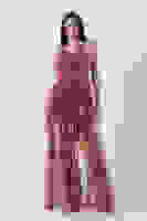 Oranj Fırfırlı Tül Şifon Abiye Elbise 0802000.24 