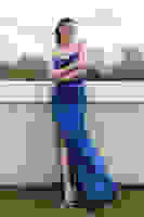 Parlament Straplez Drape Detaylı Yırtmaçlı Saten Kumaş Abiye Elbise 1607209.311 Parlament 