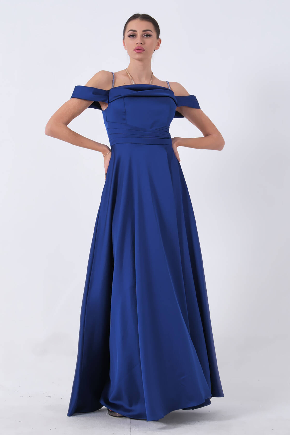 Parliament Taş Askılı Düşük Kol Saten Abiye 0806118.311 