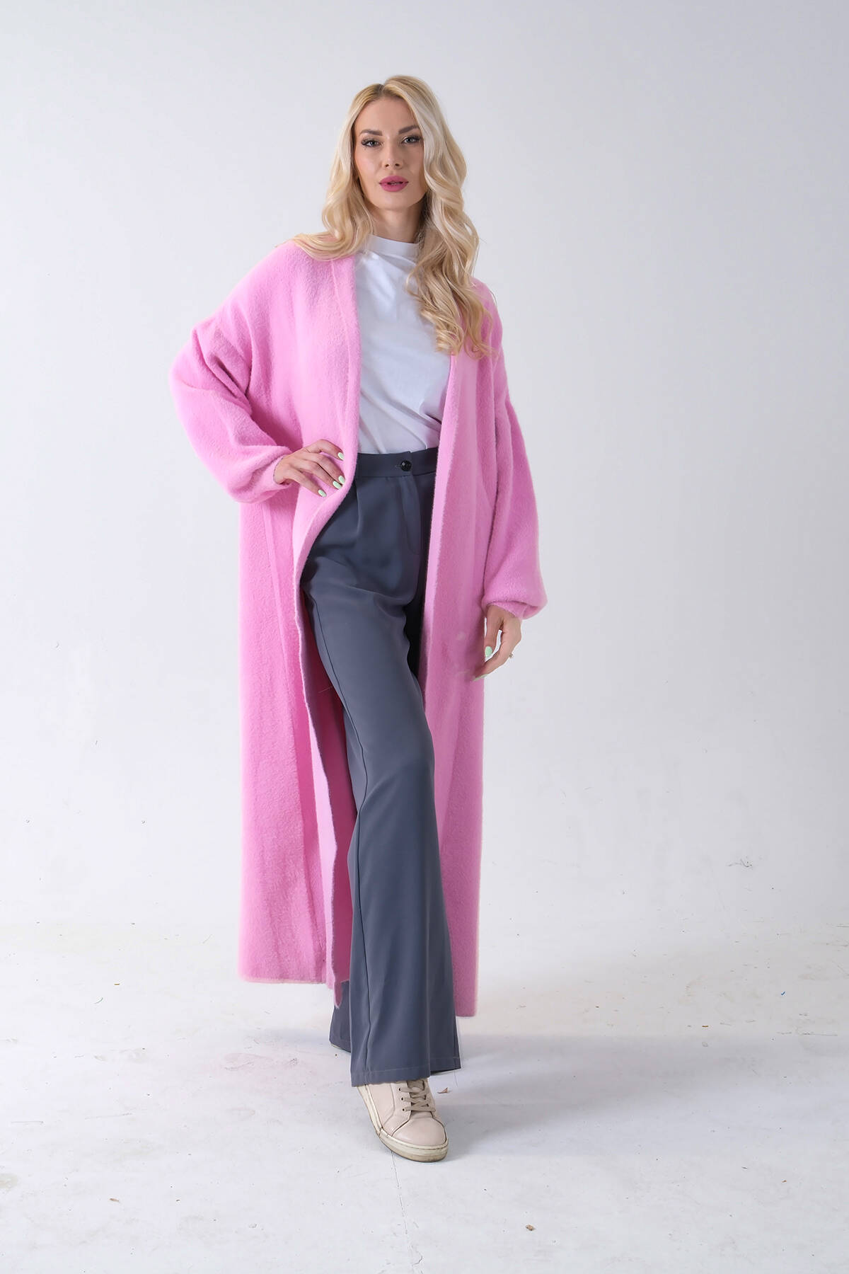 Pembe Uzun Triko Hırka 46892476.10 - Ardanewline (1)