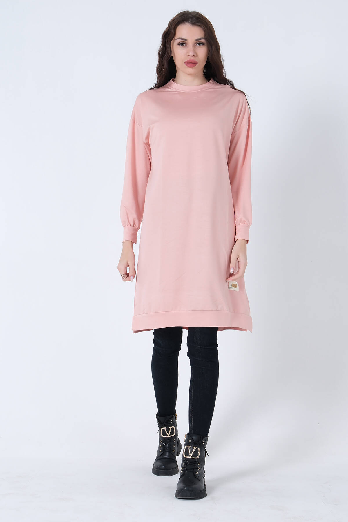 Pudra Bisiklet Yaka Uzun Tunik 0806198.79 