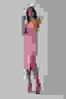 Pudra İp Askılı Yırtmaç Detaylı Midi Boy Abiye 0801078.79 Pudra