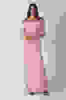 Pudra Organze Kol Detaylı Kayık Yaka Abiye 0801086.79 Pudra