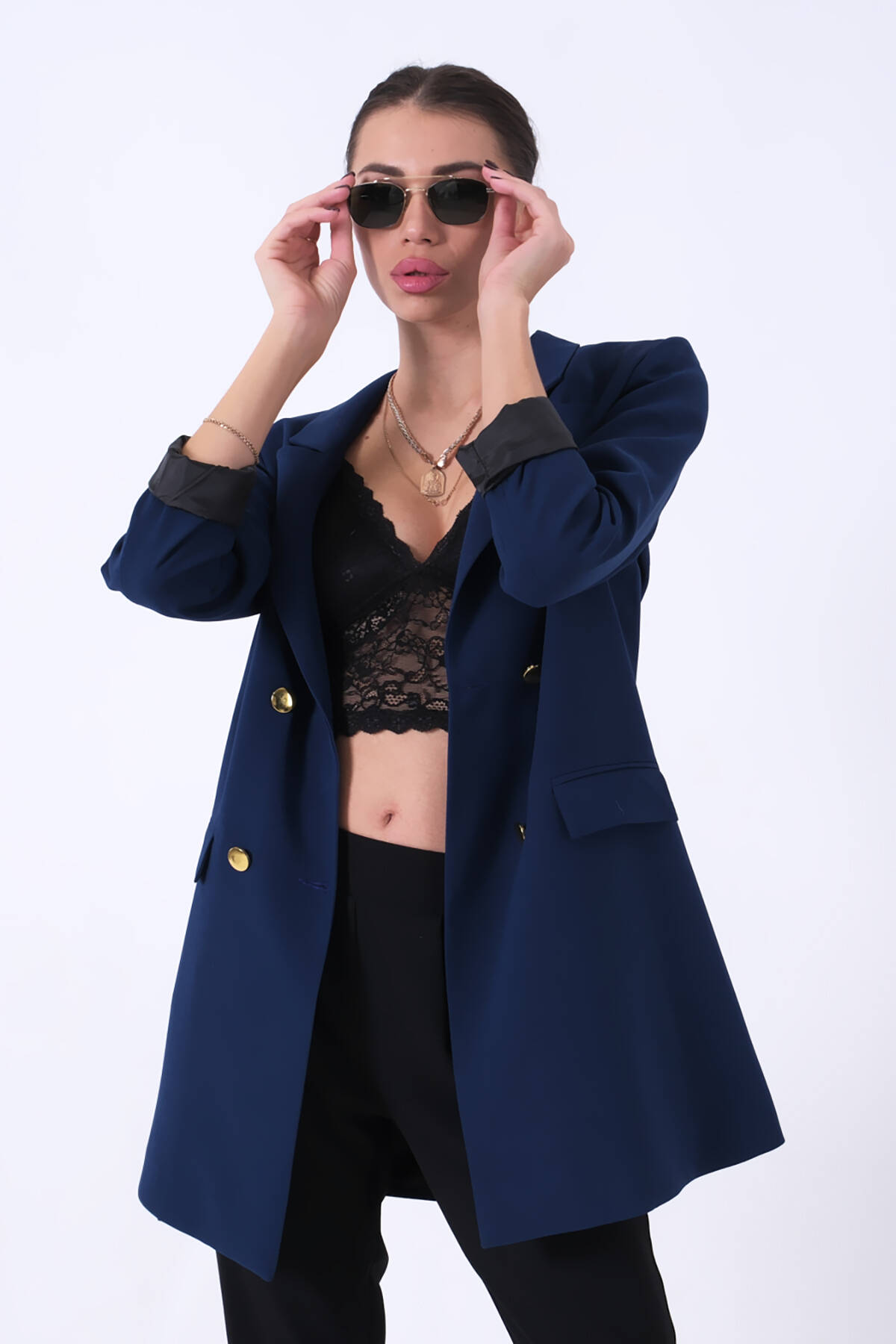 Saks Astarlı Düğme Kapamalı Blazer Ceket 0105123.26 Saks