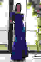 Saks Fiyonk Detaylı Straplez Taş İşlemeli Abiye 9705564.26 Saks