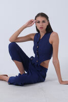 Saks Keten Yelekli Takım 0106321.26 