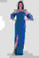 Saks Kolları Şifon Yırtmaçlı Abiye 9705139.26 