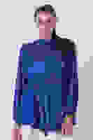 Saks Kolu Lastikli Belden Bağlamalı Saten Tunik 44510418.26 