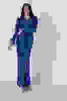 Saks Kruvaze Yaka Kol Ucu Tüylü Pul Payet Abiye 9705182.26 