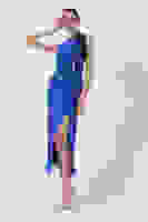 Saks Önü Taş Detaylı Yırtmaçlı Tüy Detaylı Abiye 9705402.26 