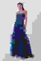 Saks Straplez Yaka Yırtmaçlı Eteği Fırfırlı Abiye 9705163.26 