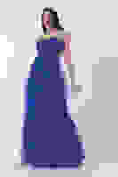 Saks Transparan Taşlı Eteği Fırfırlı Abiye 9705034.26 