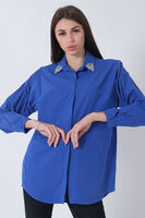 Saks Yakası Taş Detaylı Gömlek 3972505.26 