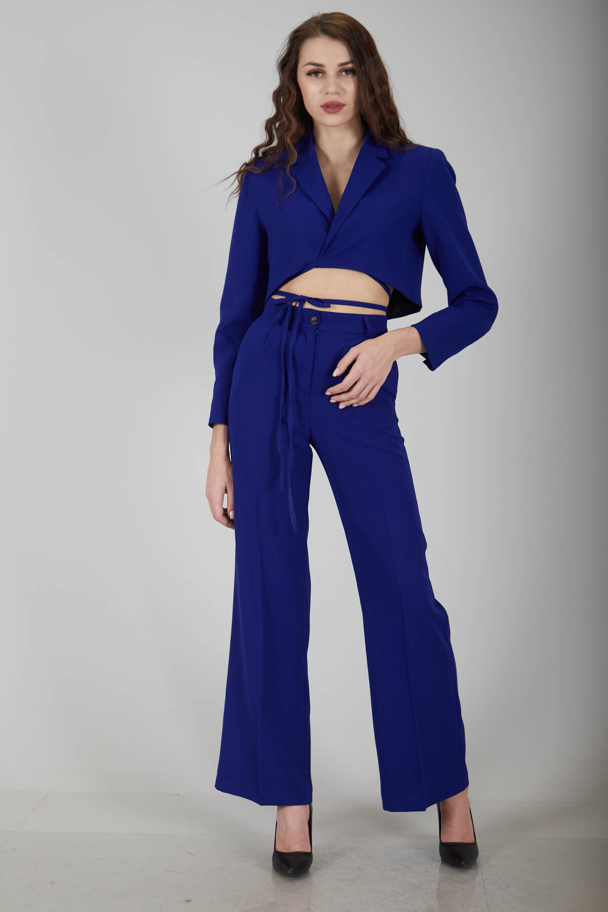 Saks Yüksek Bel Pileli Palazzo Pantolon 0102066.26 