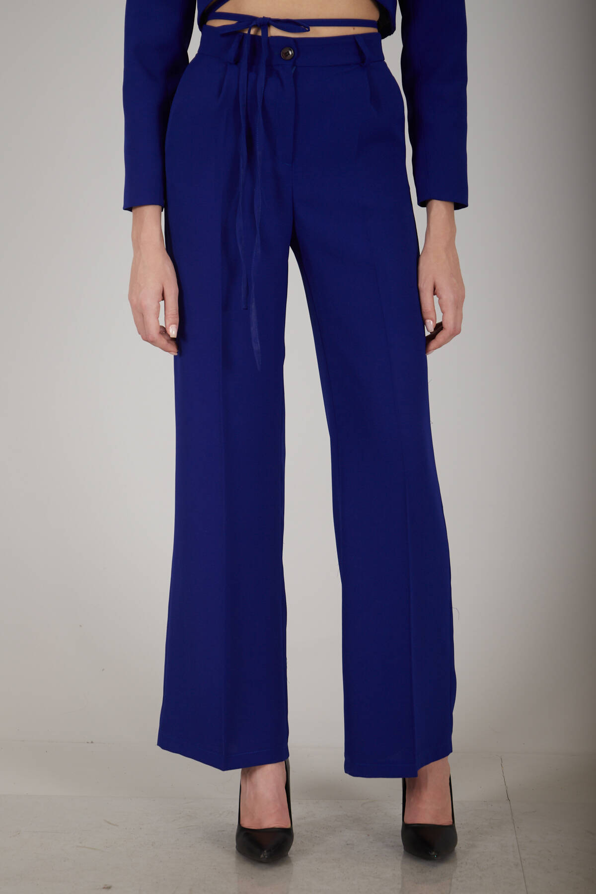 Saks Yüksek Bel Pileli Palazzo Pantolon 0102066.26 - Ardanewline (1)