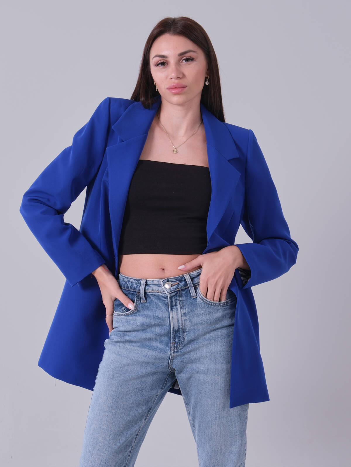 Saks Zebra Astar Detaylı Krep Blazer Ceket 01051201.26 