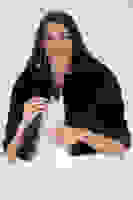 Siyah Bebe Yaka Peluş Bolero 0105134.01 