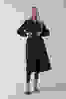 Siyah Beli Kemerli Düğme Kapamalı Kapitone Desenli Trenç 44520205.01 Siyah