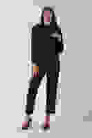 Siyah Bileği Lastikli Tunik Üzeri Detaylı Pantolonlu Takım 4577260.01 Siyah