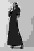 Siyah Bilek Ucu Tüylü Pul Payetli Tesettür Abiye 6502496.01 