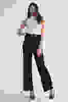 Siyah Bol Paça Pantolon 3974959.01 