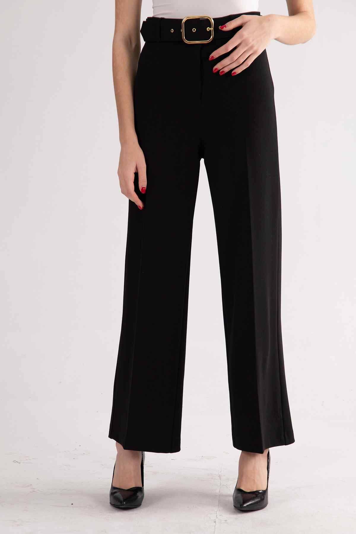 Siyah Bol Paça Pantolon 3974959.01 - Ardanewline (1)