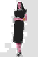 Siyah Büzgülü Elbise 0104022.01 