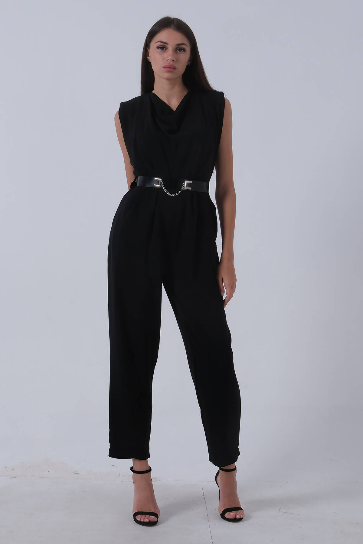 Siyah Degaje Yaka Tulum 4203453.01 