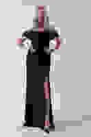 Siyah Düşük Omuz Yırtmaç Detaylı Pul Payet Abiye 9705646.01 Siyah