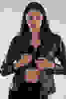 Siyah Fermuar Detaylı Deri Ceket 4431024.01 