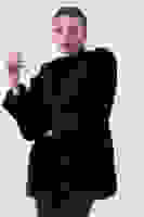 Siyah Fermuarlı Oversize Kapüşonlu Çift Cepli Peluş Mont 0108078.01 