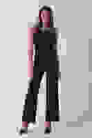 Siyah Fleto Cepli Düz Pantolon 03030309.01 Siyah