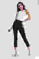 Siyah Geniş Kemerli Bilek Paça Klasik Pantolon 0303553.01 