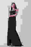 Siyah Göğüs Pul ve Taşlı Saten Abiye 9705294.01 