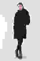 Siyah Gold Düğmeli Kapüşonlu Yün Peluş Kaban 44510388.01 