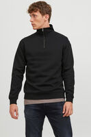 Siyah Jack & Jones Jjebradley Half Zip Erkek Sweatshirt 12250747 77724K12250747.01 
