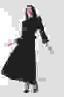 Siyah Kemer Bağlamalı Kloş Elbise 4593260.01 