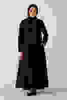 Siyah Kol Fermuar Detaylı Cep Görünüm Ceket Etekli Takım 44510857.01 Siyah