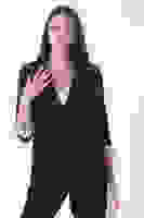 Siyah Kol Katlama Aksesuarlı Çizgili Ceket 41670043.01 