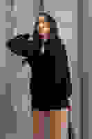 Siyah Kolları Şifon Gömlek 4202643.01 