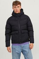 Siyah Logo Baskili Kapüsonlu Puffer Mont 77724K12238849.01 