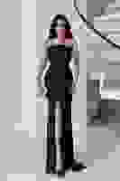 Siyah Önü Taş Detaylı Yırtmaçlı Pul Payet Straplez Abiye 0801163.01 Siyah