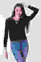 Siyah Örme V Yaka Kazak 0103012.01 