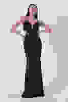 Siyah Payet Sırtı Açık Abiye 1302173.01 